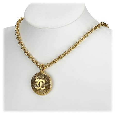 chanel vintage cc necklace|authentic chanel necklace for sale.